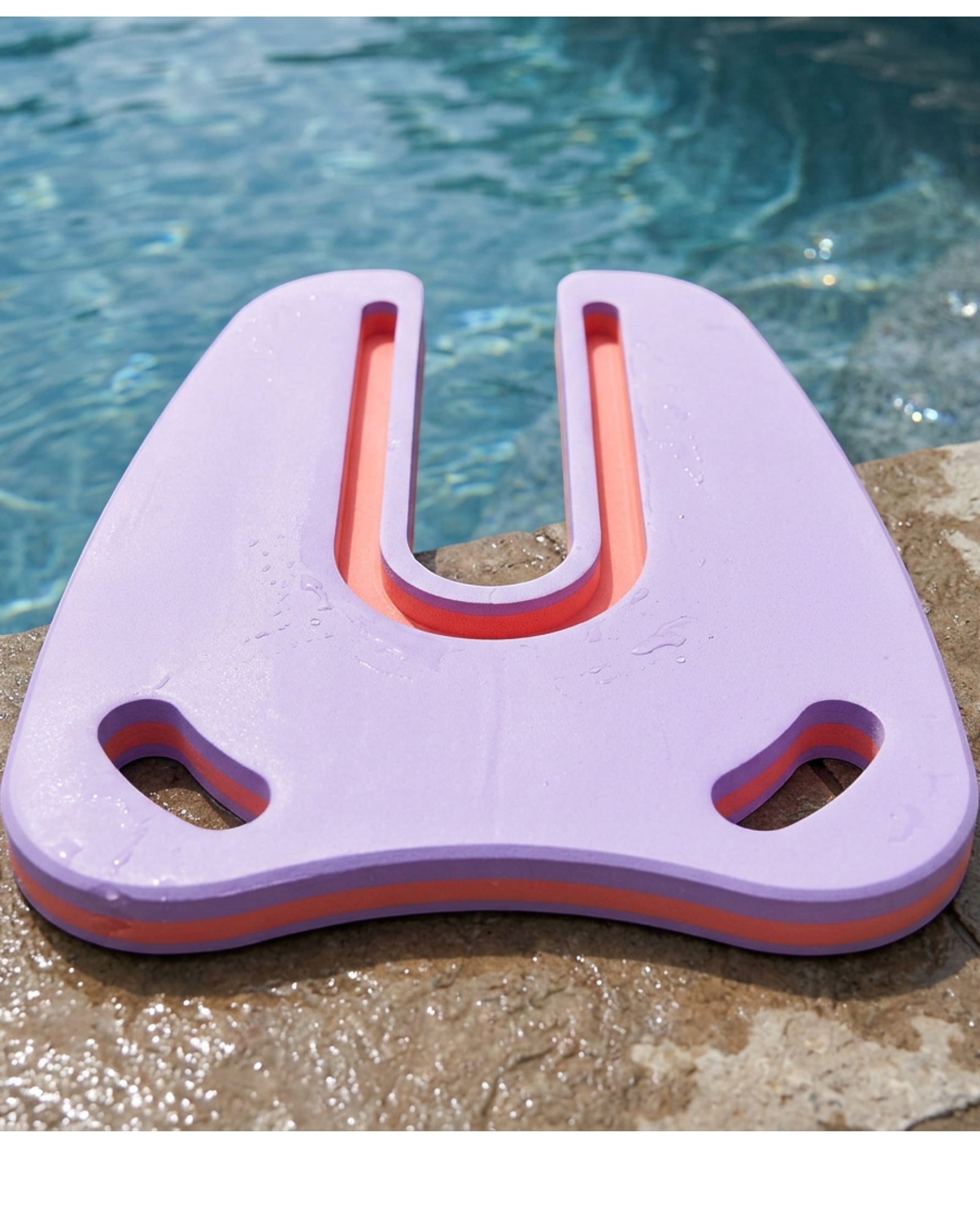 Oesi U-Channel Swim Training Board 43 x 31 cm Lavender - Lifestyle view